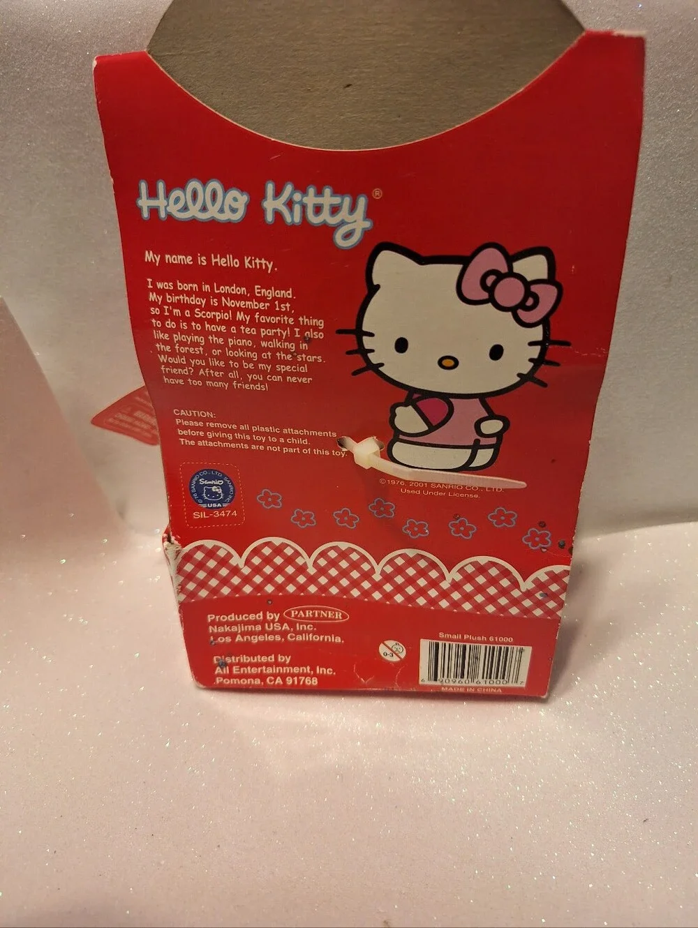 Sanrio Hello Kitty Hear With Bear Plush New